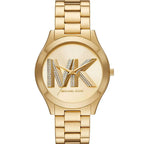 Michael Kors MK4732 Women’s Gold Dial Gold Stainless Steel Crystal Logo Watch
