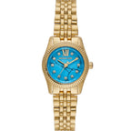 Michael Kors Lexington Mini MK4813 Gold Tone Turquoise Stone Dial Watch