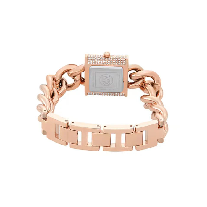 Michael Kors Camille MK4827 Rose Gold Full Pavé Crystal Chain Women's Watch
