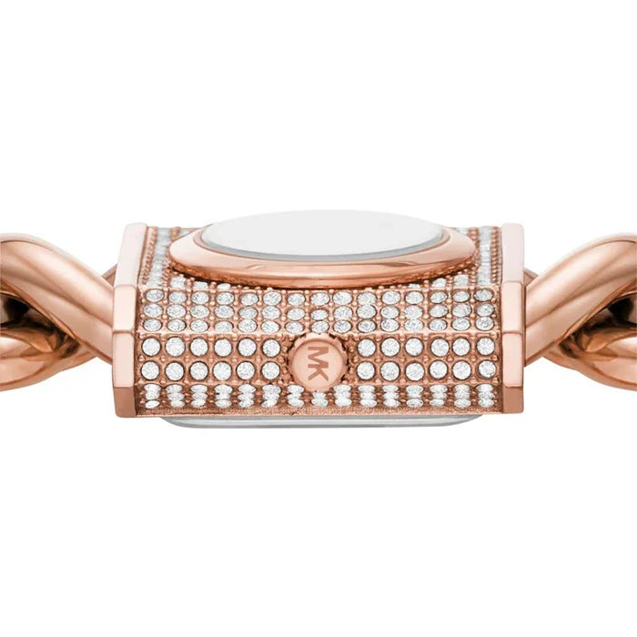Michael Kors Camille MK4827 Rose Gold Full Pavé Crystal Chain Women's Watch