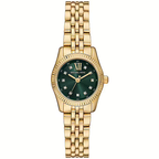 Michael Kors Lexington Mini MK4842 Gold Tone Emerald Green Dial Watch