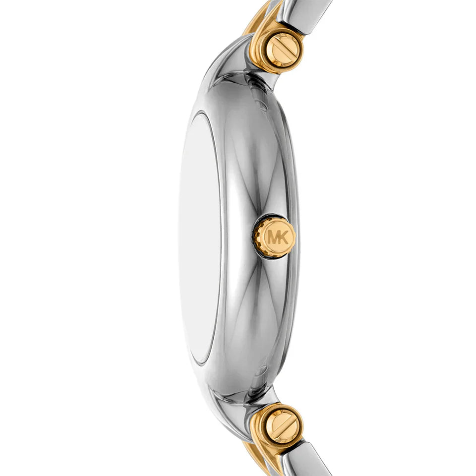 Michael Kors Lennox MK4895 Two-Tone Silver & Gold White Mother of Pearl Women's Watch