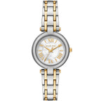Michael Kors Lennox MK4895 Two-Tone Silver & Gold White Mother of Pearl Women's Watch