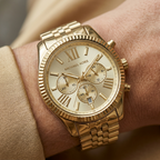 Michael Kors Lexington MK5556 Gold-Tone Chronograph Stainless Steel Women's Watch