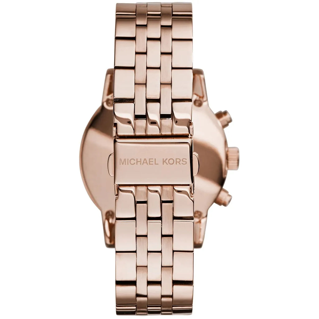 Michael Kors Ritz MK6077 Rose Gold Tone Crystal Chronograph Women's Watch