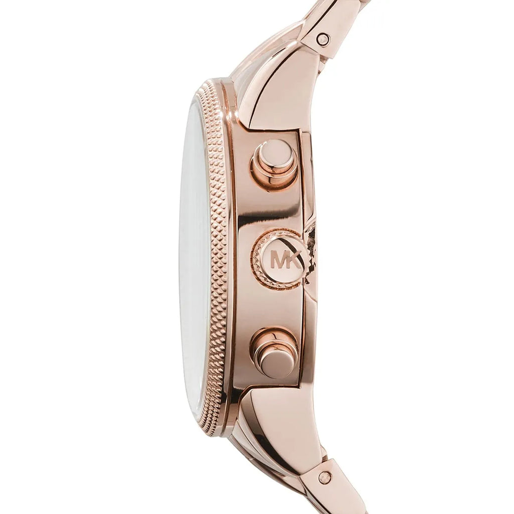 Michael Kors Ritz MK6077 Rose Gold Tone Crystal Chronograph Women's Watch