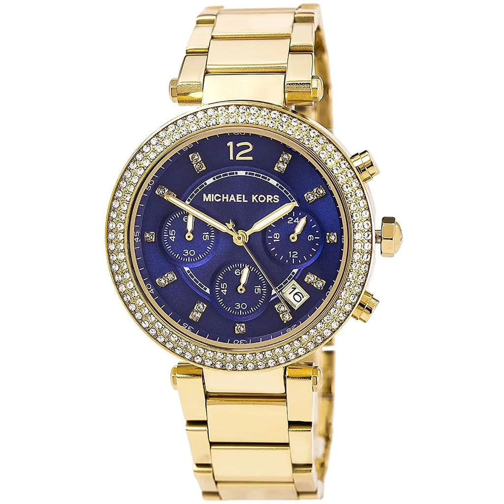 Michael Kors Parker MK6262 Gold-Tone Navy Blue Dial Women's Watch