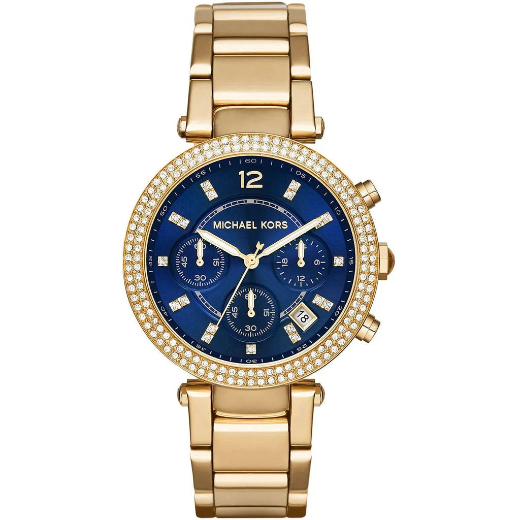 Michael Kors Parker MK6262 Gold-Tone Navy Blue Dial Women's Watch