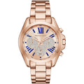 Michael Kors Bradshaw MK6321 Rose Gold-Tone Pavé Dial Blue Numerals Women's Watch