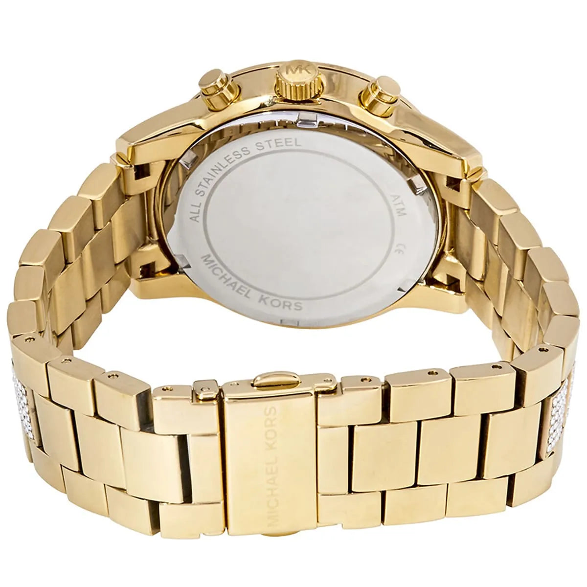 Michael Kors Ritz MK6484 Chronograph Gold-Tone Crystal Pave Women's Watch