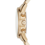 Michael Kors Ritz MK6484 Chronograph Gold-Tone Crystal Pave Women's Watch