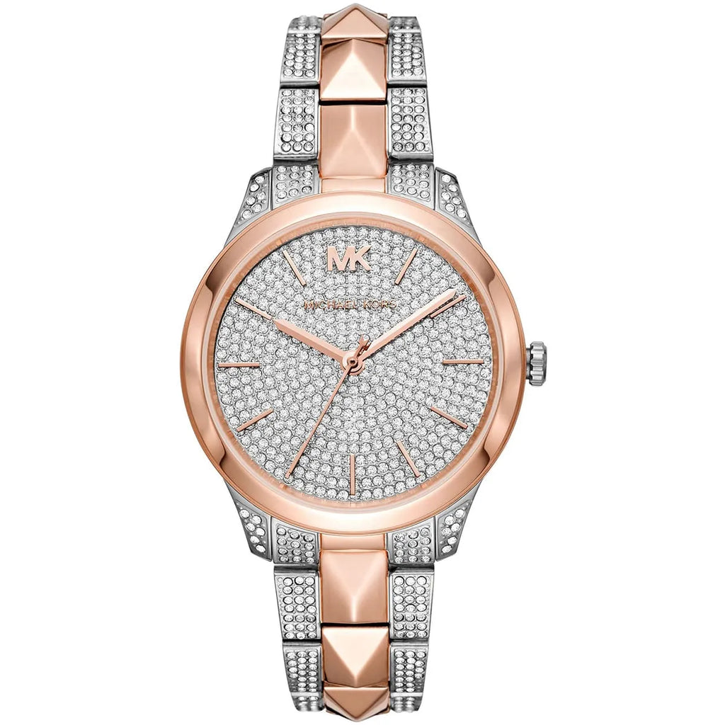 Michael Kors Runway Mercer MK6716 Two-Tone Full Pavé Crystal Women's Watch