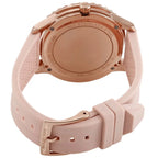 Michael Kors Runway MK6854 Rose Gold Tone Full Pavé Crystal Pink Rubber Women's Watch
