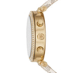 Michael Kors Parker MK6916 Chronograph White Logo Leather Strap Women's Watch