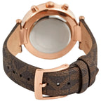 Michael Kors Parker MK6917 Rose Gold Watch with Brown MK Logo Strap