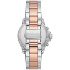 Michael Kors Everest MK7214 Two-Tone Silver & Rose Gold Baguette Crystal Women's Watch