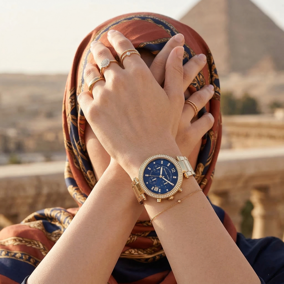 Michael Kors Parker MK6262 Gold-Tone Navy Blue Dial Women's Watch