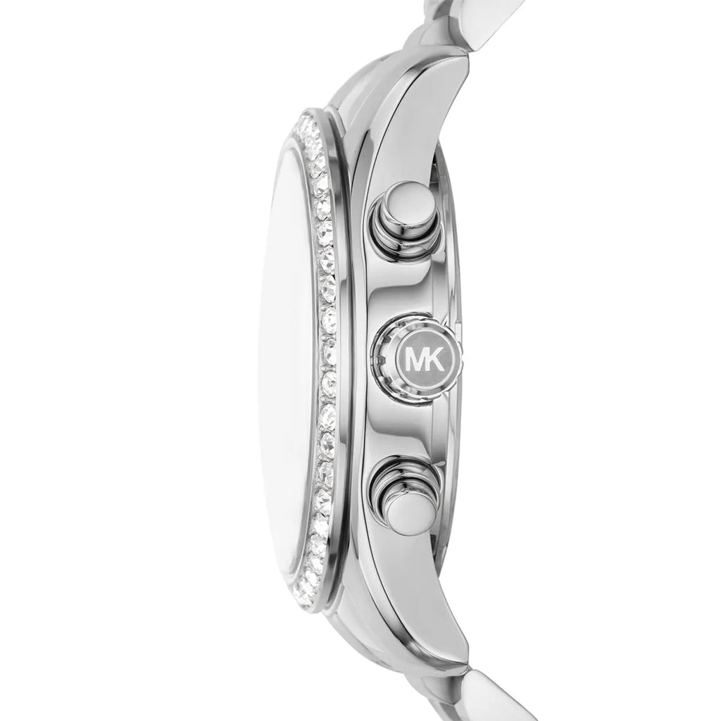Michael Kors Lexington MK7277 Silver-Tone Blue Glitter Dial Women's Watch