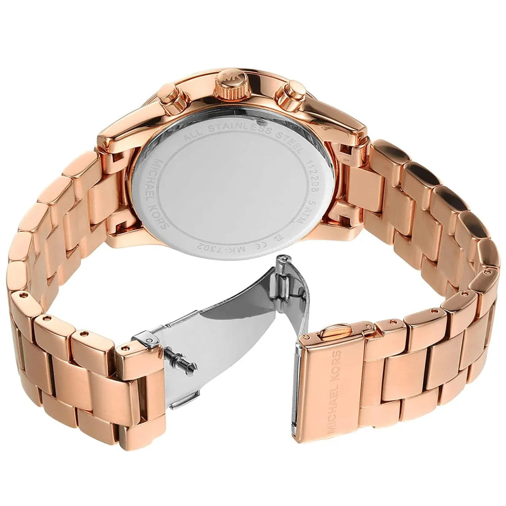 Michael Kors Ritz MK7302 Rose Gold Tone Full Pavé Crystal Women's Watch
