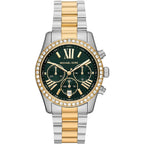 Michael Kors Lexington MK7303 Two-Tone Silver & Gold Green Dial Women's Watch