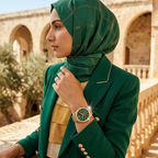 Michael Kors Lexington MK7303 Two-Tone Silver & Gold Green Dial Women's Watch