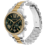 Michael Kors Lexington MK7303 Two-Tone Silver & Gold Green Dial Women's Watch
