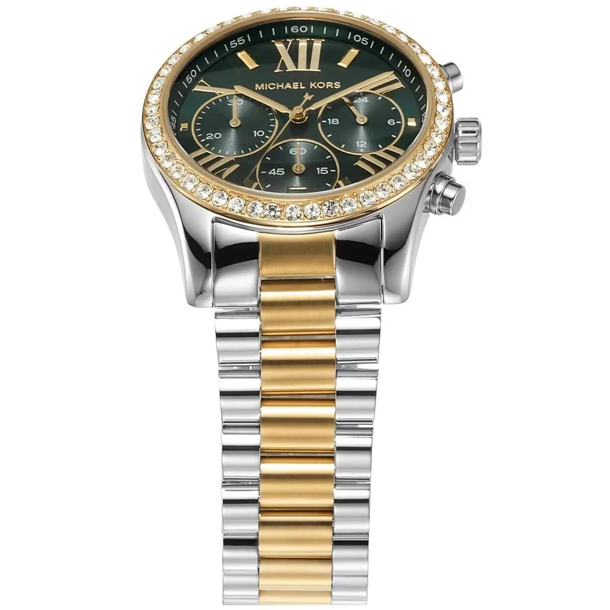 Michael Kors Lexington MK7303 Two-Tone Silver & Gold Green Dial Women's Watch