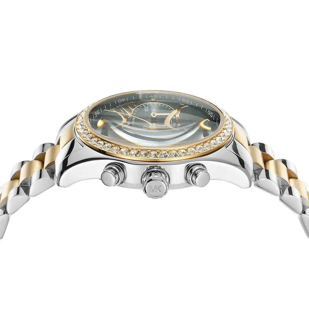 Michael Kors Lexington MK7303 Two-Tone Silver & Gold Green Dial Women's Watch