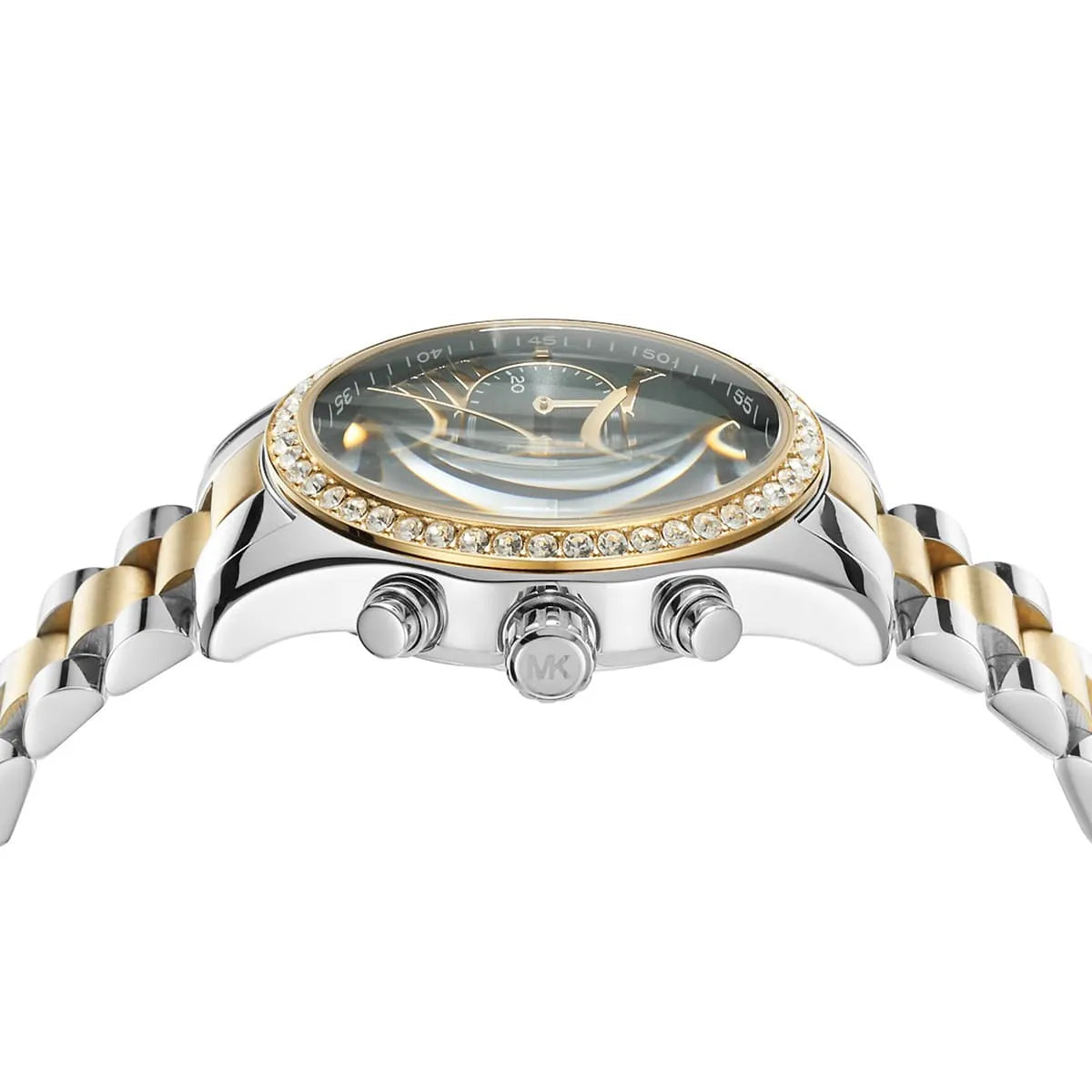 Michael Kors Lexington MK7303 Two-Tone Silver & Gold Green Dial Women's Watch
