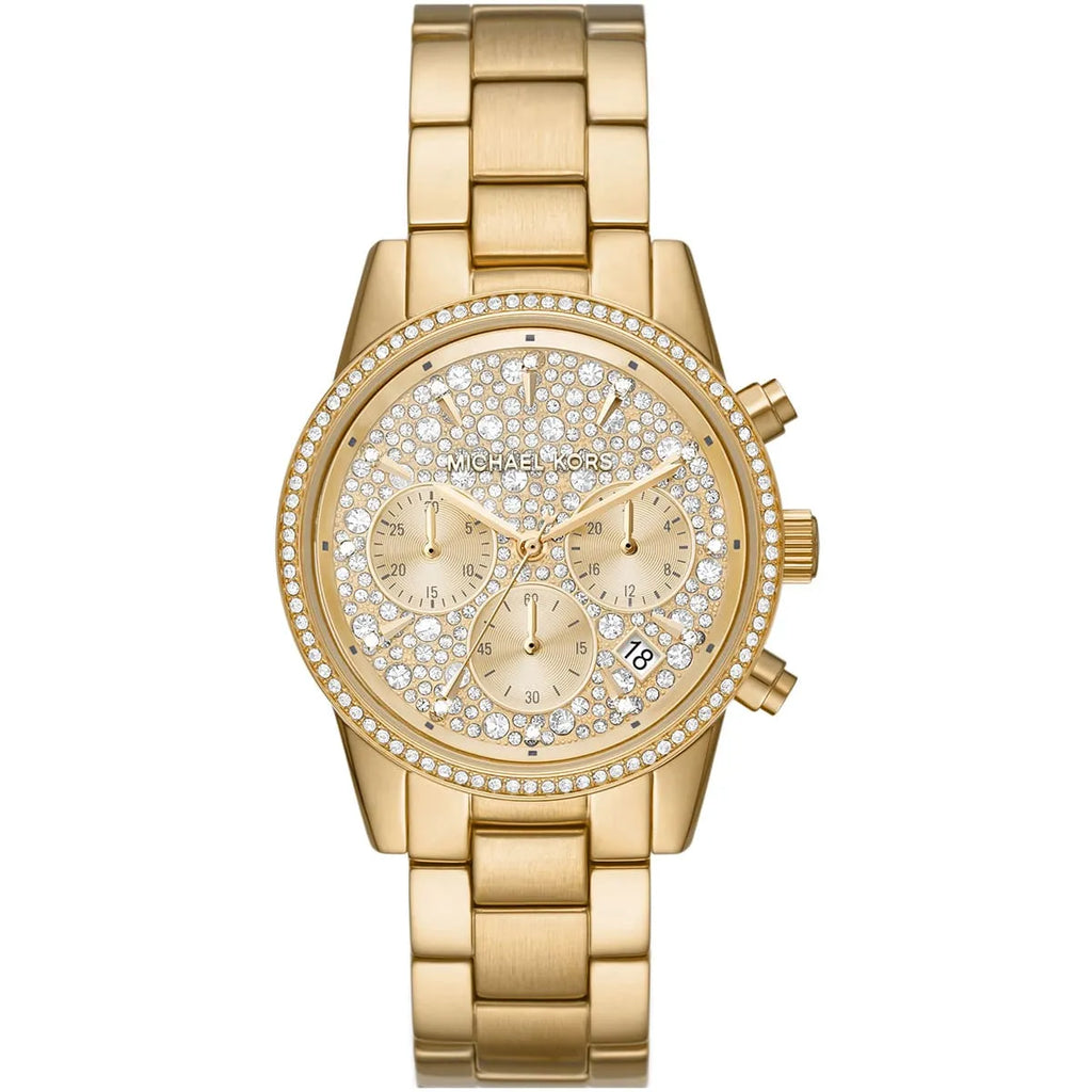 Michael Kors Parker MK7310 Gold-Tone Full Pavé Crystal Women's Watch