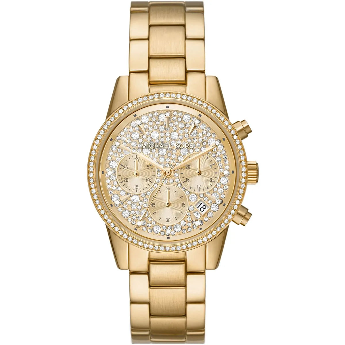 Michael Kors Parker MK7310 Gold-Tone Full Pavé Crystal Women's Watch