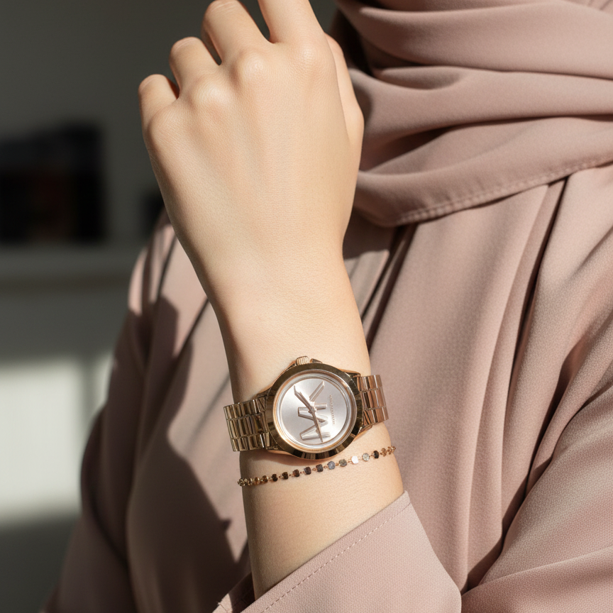 Michael Kors Brynn MK7318 Rose Gold Watch with Oversized MK Logo Dial