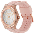 Michael Kors Camille MK7334 Rose Gold Glitz & Pink Silicone Watch