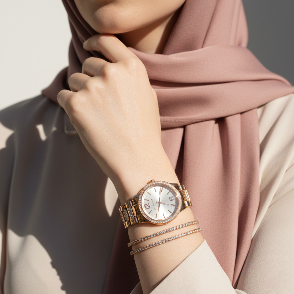 Michael Kors Lennox MK7362 Rose Gold Watch with Pavé Crystal Bracelet