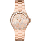 Michael Kors Lennox MK7405 Rose Gold MK Logo Chain Watch
