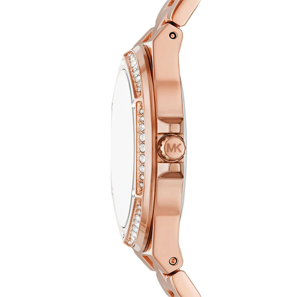 Michael Kors Lennox MK7405 Rose Gold MK Logo Chain Watch