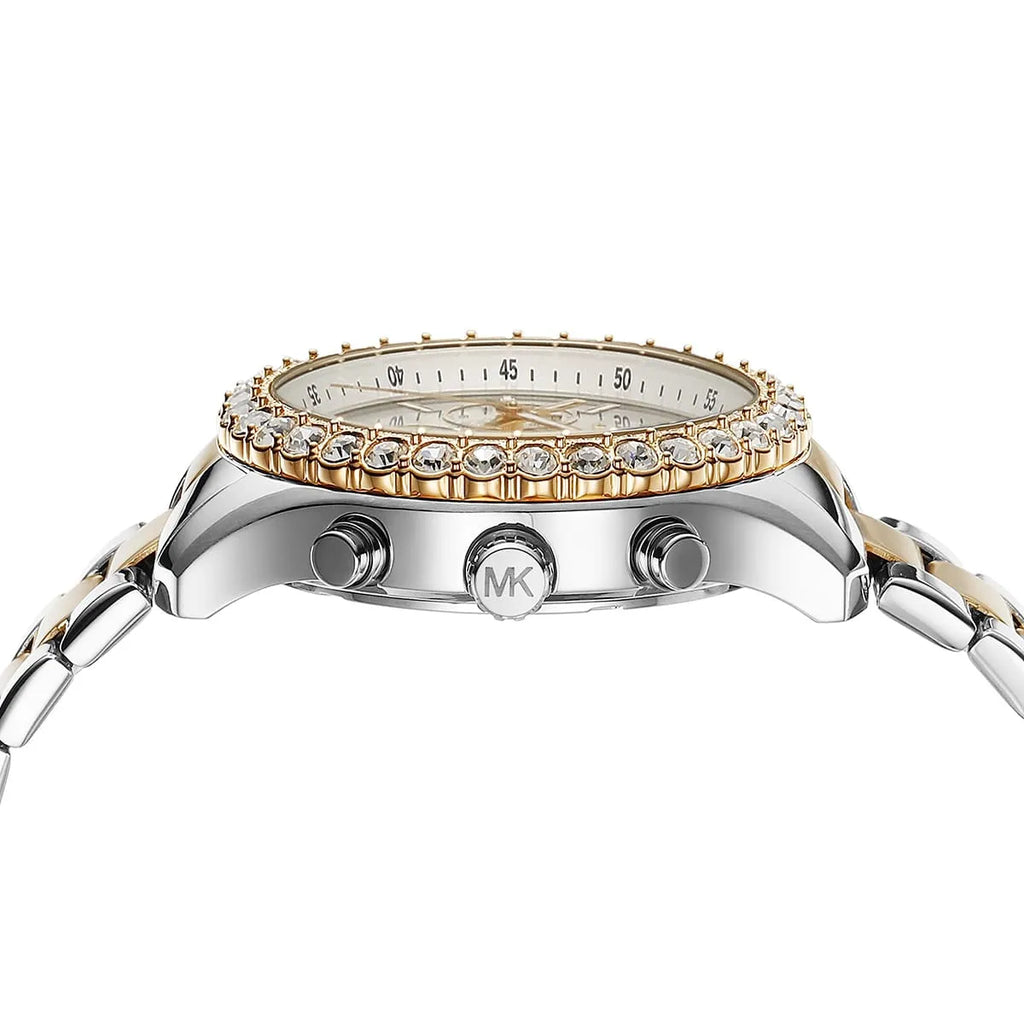 Michael Kors Everest MK7415 Two-Tone Silver & Gold Crystal Pavé Women's Watch