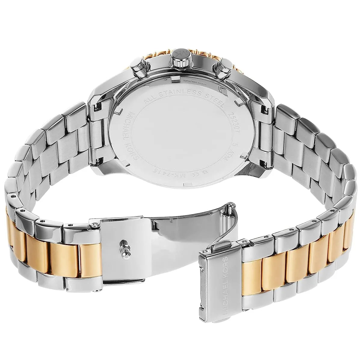 Michael Kors Everest MK7415 Two-Tone Silver & Gold Crystal Pavé Women's Watch