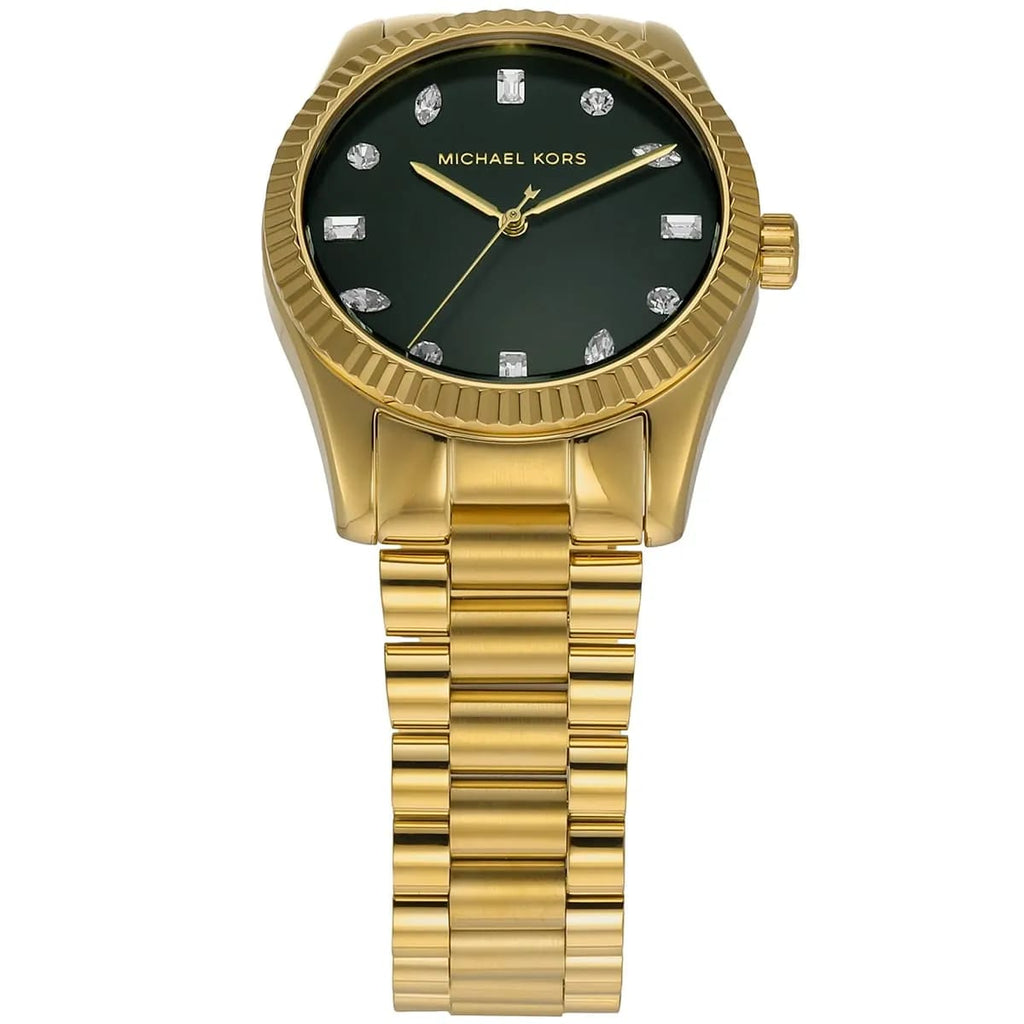 Michael Kors Lexington MK7449 Green Dial Gold-Tone Stainless Steel Women's Watch