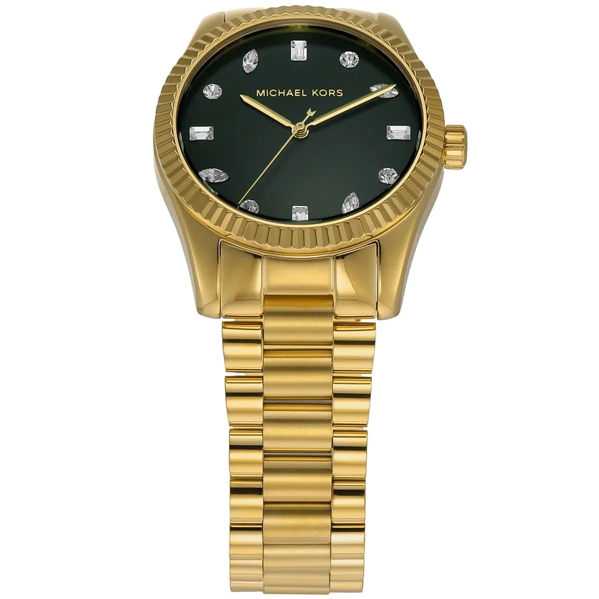 Michael Kors Lexington MK7449 Green Dial Gold-Tone Stainless Steel Women's Watch