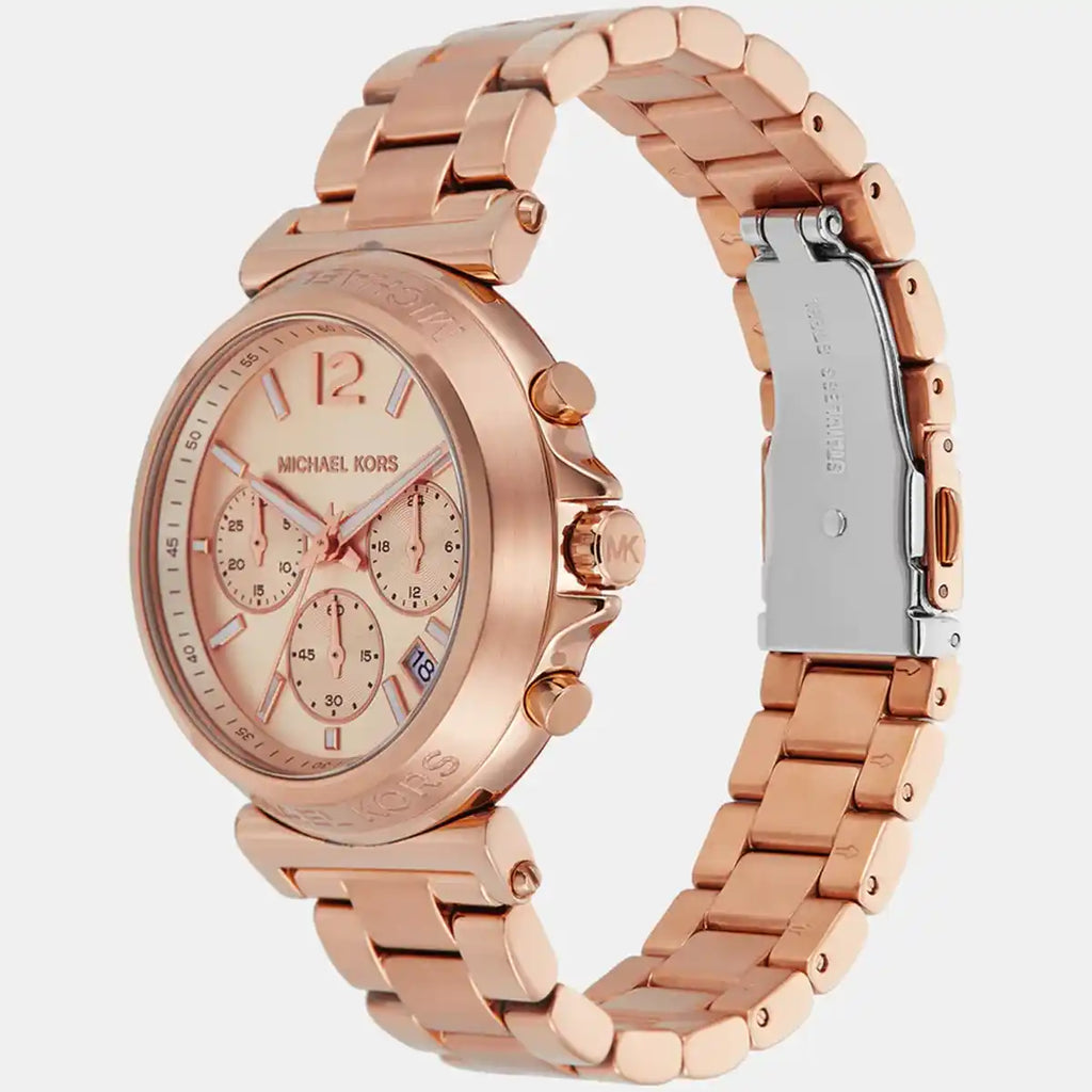 Michael Kors Maren MK7494 Rose Gold-Tone Chronograph Women's Watch