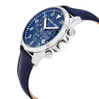 Michael Kors MK8617 Men’s Blue Dial Blue Leather Strap Gage Chronograph Watch