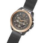 Michael Kors Brecken MK8868 Grey Case Rose Gold Bezel Men's Watch