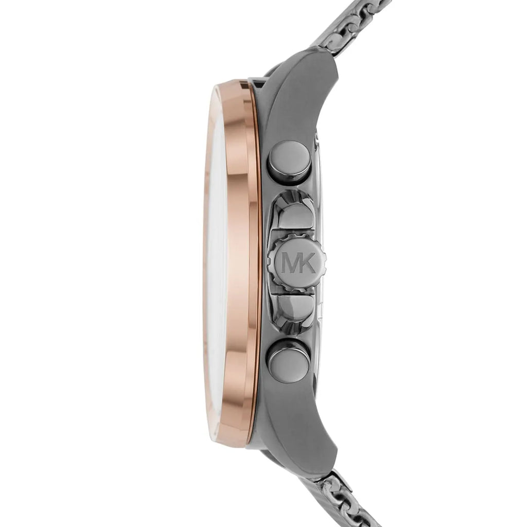 Michael Kors Brecken MK8868 Grey Case Rose Gold Bezel Men's Watch