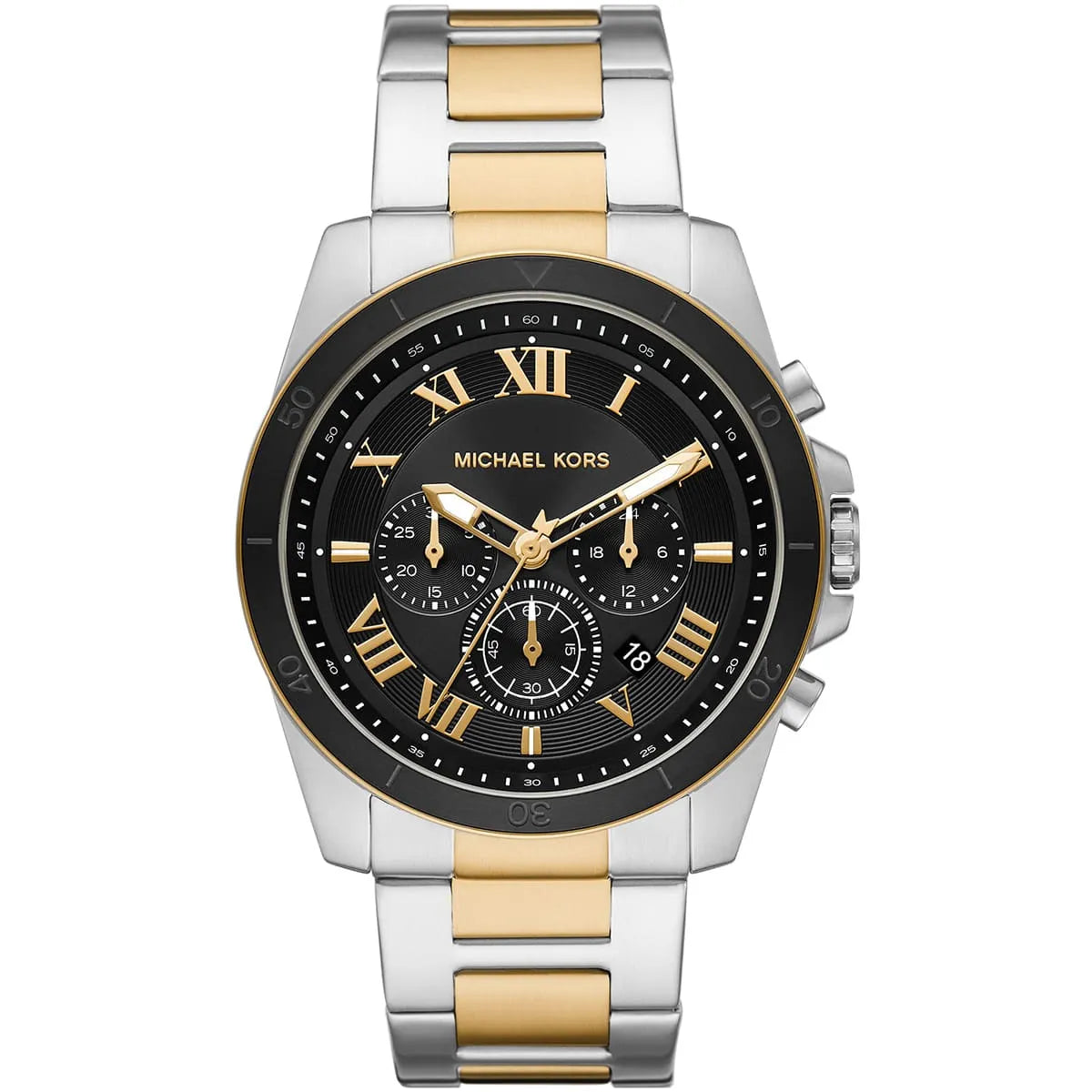 Michael Kors Alek MK8901 Two-Tone Silver & Gold Black Dial Men's Watch