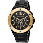 Michael Kors MK8941 Men’s Black Dial Black Gold Stainless Steel Lennox Chronograph Watch
