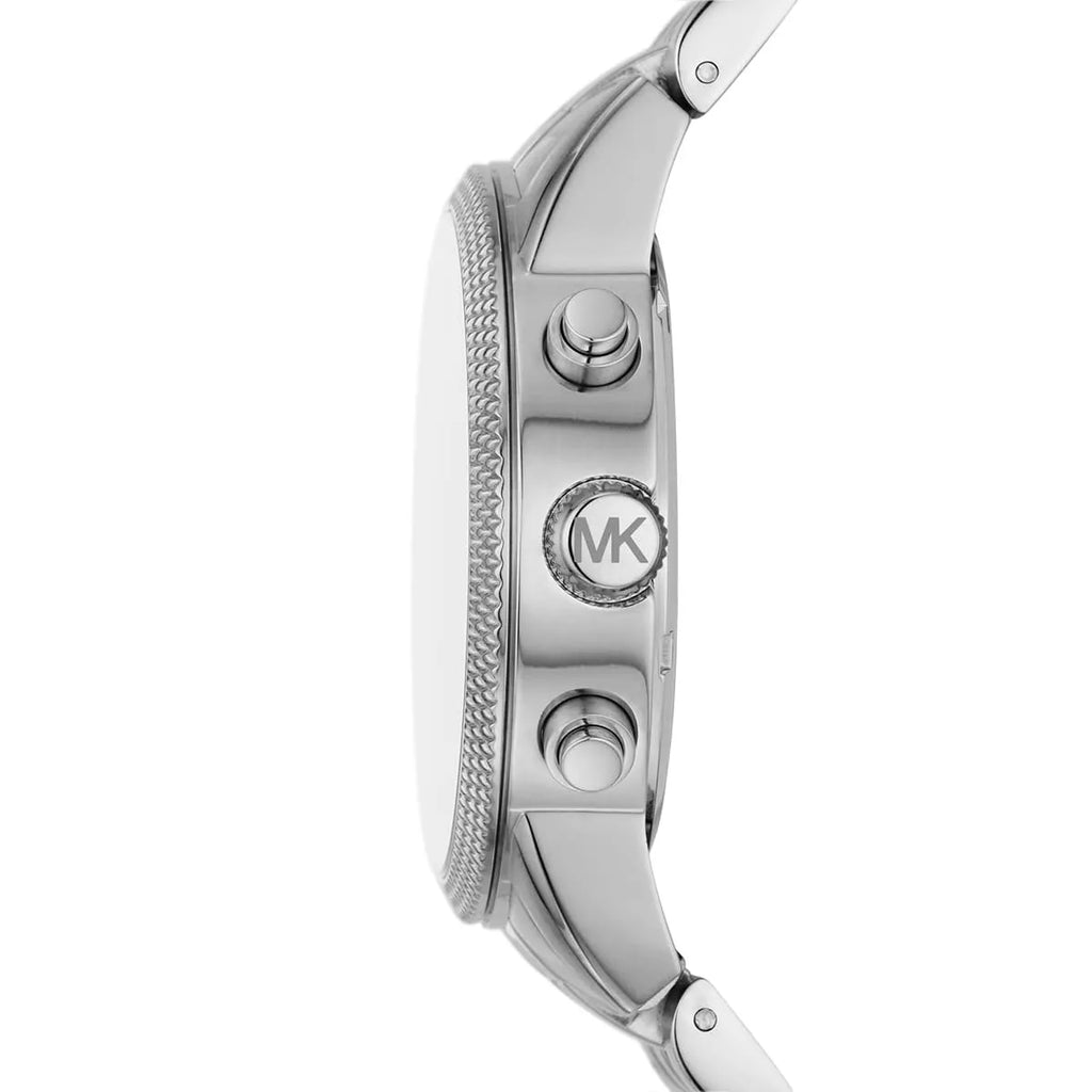 Michael Kors Hutton MK8952 Silver-Tone Blue Textured Dial Men's Watch