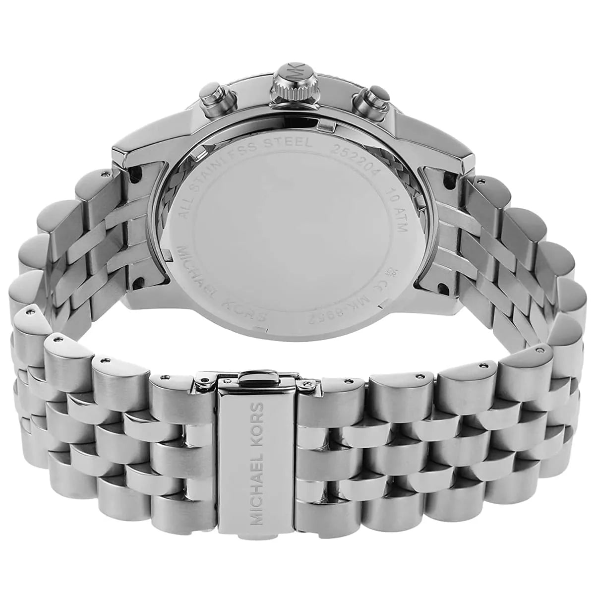 Michael Kors Hutton MK8952 Silver-Tone Blue Textured Dial Men's Watch