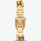 Michael Kors Empire MKO1067 Gold Dial Gold-Tone Chain Link Women's Watch