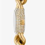 Michael Kors Empire MKO1067 Gold Dial Gold-Tone Chain Link Women's Watch
